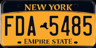 NY license plate FDA5485