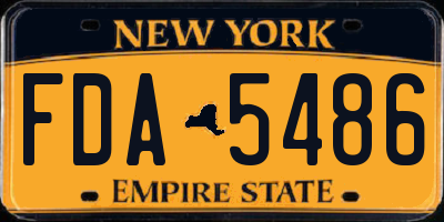 NY license plate FDA5486