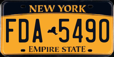 NY license plate FDA5490