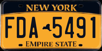 NY license plate FDA5491