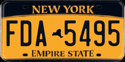 NY license plate FDA5495
