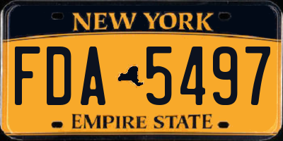 NY license plate FDA5497