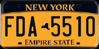 NY license plate FDA5510
