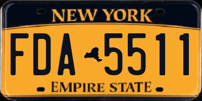 NY license plate FDA5511