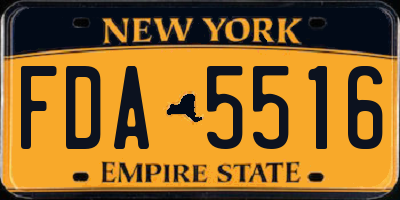 NY license plate FDA5516