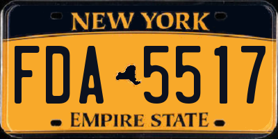 NY license plate FDA5517