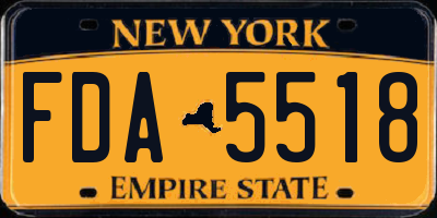 NY license plate FDA5518