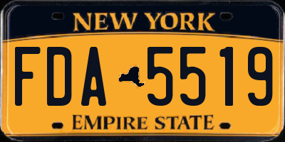 NY license plate FDA5519