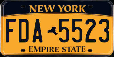 NY license plate FDA5523
