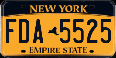 NY license plate FDA5525