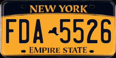 NY license plate FDA5526