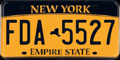 NY license plate FDA5527