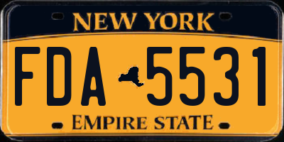 NY license plate FDA5531