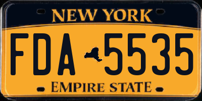 NY license plate FDA5535