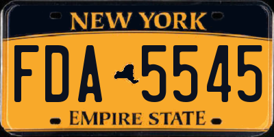 NY license plate FDA5545