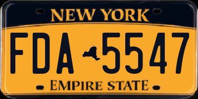 NY license plate FDA5547