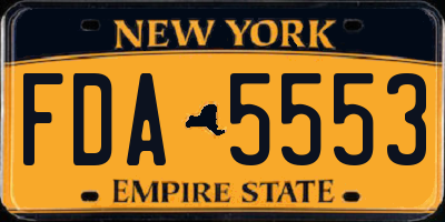 NY license plate FDA5553