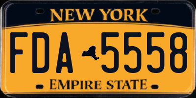NY license plate FDA5558