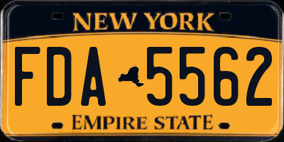 NY license plate FDA5562