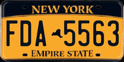 NY license plate FDA5563