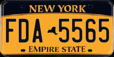 NY license plate FDA5565