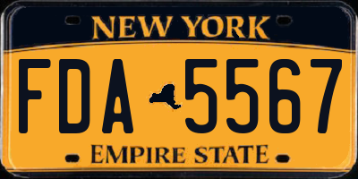 NY license plate FDA5567