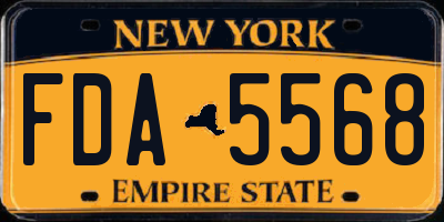 NY license plate FDA5568