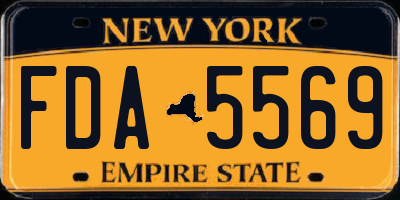NY license plate FDA5569