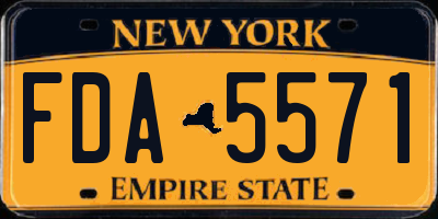 NY license plate FDA5571
