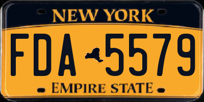 NY license plate FDA5579