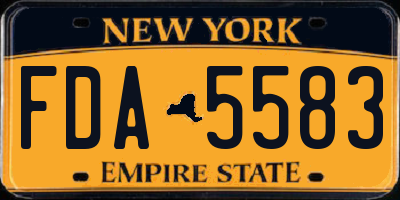 NY license plate FDA5583