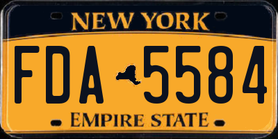 NY license plate FDA5584