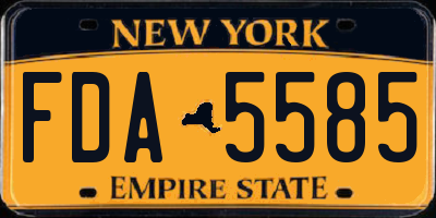 NY license plate FDA5585