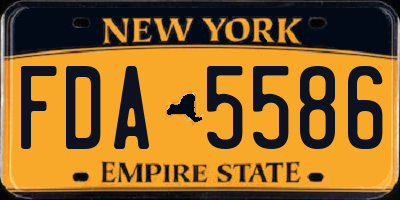 NY license plate FDA5586
