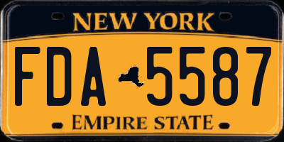 NY license plate FDA5587