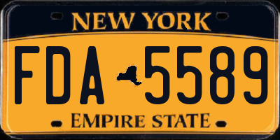 NY license plate FDA5589