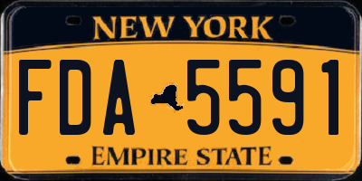 NY license plate FDA5591