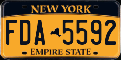 NY license plate FDA5592