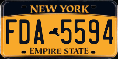 NY license plate FDA5594