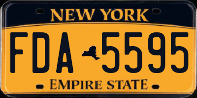 NY license plate FDA5595