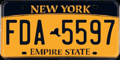 NY license plate FDA5597