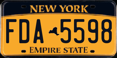 NY license plate FDA5598