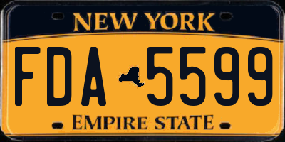 NY license plate FDA5599