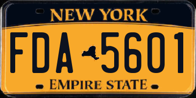 NY license plate FDA5601
