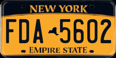 NY license plate FDA5602