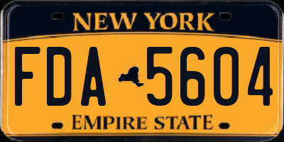NY license plate FDA5604