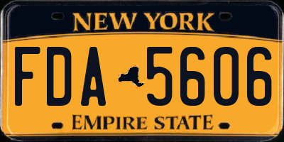 NY license plate FDA5606