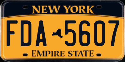 NY license plate FDA5607