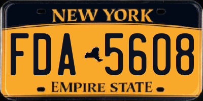 NY license plate FDA5608