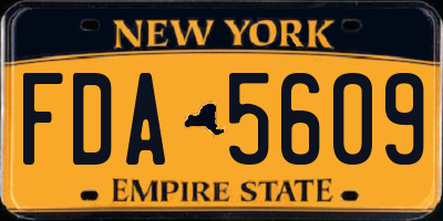 NY license plate FDA5609